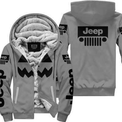 Halloween V2 – Jeep – Grey - Fleece Zip Hoodie