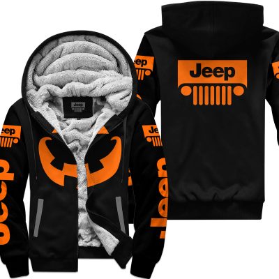 Halloween V3 – Jeep – Black Orange - Fleece Zip Hoodie