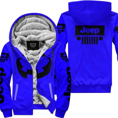 Halloween V3 – Jeep – Blue - Fleece Zip Hoodie