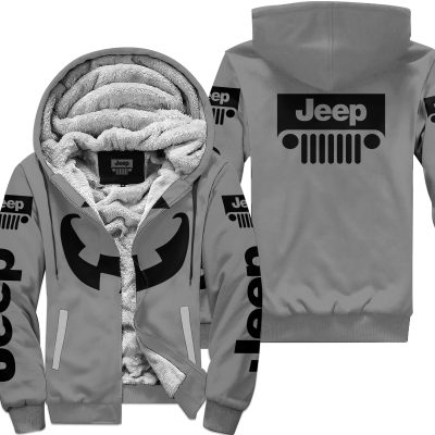 Halloween V3 – Jeep – Grey - Fleece Zip Hoodie