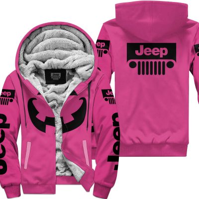 Halloween V3 – Jeep – Pink 1 - Fleece Zip Hoodie