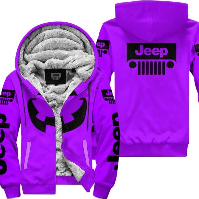 Halloween V3 – Jeep – Purple - Fleece Zip Hoodie