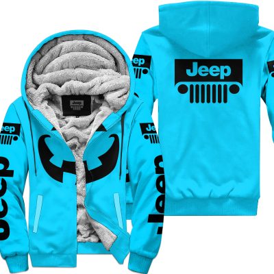 Halloween V3 – Jeep – Sky Blue - Fleece Zip Hoodie