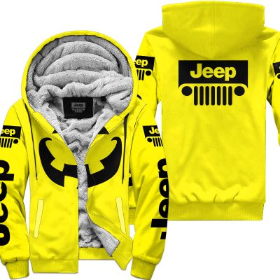 Halloween V3 – Jeep – Yellow - Fleece Zip Hoodie
