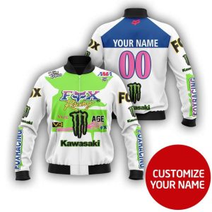 Fox racing bomber jacket, Fox racing custom name clothing, Fox racing groot logo