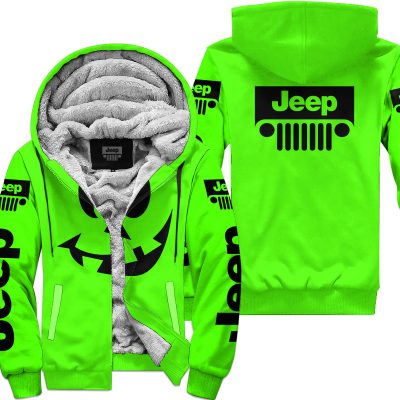 Halloween V4 – Jeep – Green - Fleece Zip Hoodie