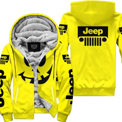 Halloween V4 – Jeep – Yellow - Fleece Zip Hoodie