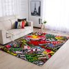 Fox racing checkered flag rug, Fox racing wheelie rug, Fox racing action rug