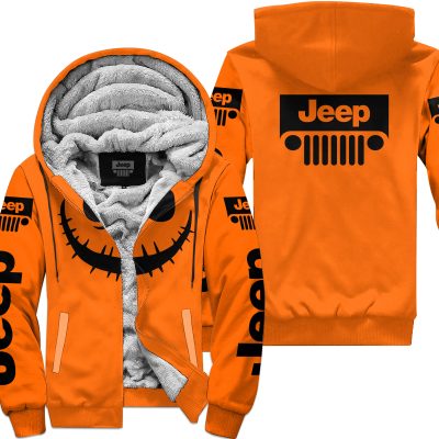 Halloween V1 – Jeep – Orange - Fleece Zip Hoodie