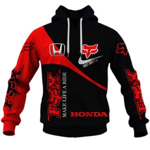 Honda hoodie front back mockup, Honda dirtbike hoodie, Honda full printed