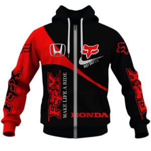 Honda hoodie front back mockup, Honda dirtbike hoodie, Honda full printed