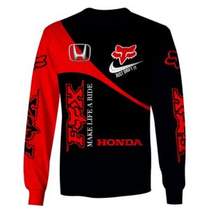 Honda hoodie front back mockup, Honda dirtbike hoodie, Honda full printed