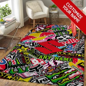 Fox racing freestyle rug, Fox racing track rug, Fox racing custom streetwear rugs