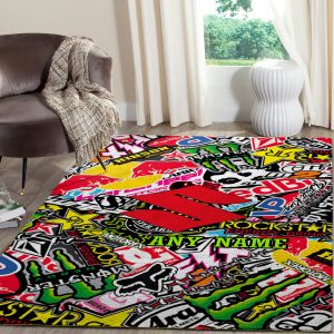 Fox racing freestyle rug, Fox racing track rug, Fox racing custom streetwear rugs