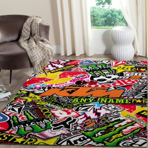 Ktm adrenaline rug, Ktm dirtbike track rug, Ktm action rug