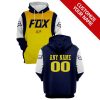 Fox racing mx custom name, Fox racing motocross blue, Fox racing 0 given