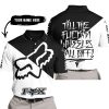 TILL THE FUCKIN FREAKIN TRAINING WHEEL FALL OFF - 3D ALL OVER PRINTED - FOX RACING - BLACK - POLO SHIRT