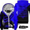 TILL THE FUCKIN FREAKIN TRAINING WHEEL FALL OFF - 3D ALL OVER PRINTED - FOX RACING - BLUE -  FLEECE ZIP HOODIE