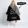 TILL THE FUCKIN FREAKIN TRAINING WHEEL FALL OFF - 3D ALL OVER PRINTED - FOX RACING - GREY - OODIE BLANKET HOODIE