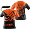 TILL THE FUCKIN FREAKIN TRAINING WHEEL FALL OFF - 3D ALL OVER PRINTED - FOX RACING - ORANGE - T-SHIRT