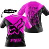 TILL THE FUCKIN FREAKIN TRAINING WHEEL FALL OFF - 3D ALL OVER PRINTED - FOX RACING - PINK - T-SHIRT