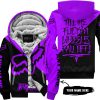 TILL THE FUCKIN FREAKIN TRAINING WHEEL FALL OFF - 3D ALL OVER PRINTED - FOX RACING - PURPLE - FLEECE ZIP HOODIE