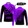 TILL THE FUCKIN FREAKIN TRAINING WHEEL FALL OFF - 3D ALL OVER PRINTED - FOX RACING - PURPLE - LONG SLEEVE POLO SHIRT