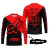 TILL THE FUCKIN FREAKIN TRAINING WHEEL FALL OFF - 3D ALL OVER PRINTED - FOX RACING - RED - JERSEY