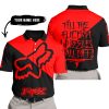 TILL THE FUCKIN FREAKIN TRAINING WHEEL FALL OFF - 3D ALL OVER PRINTED - FOX RACING - RED - POLO SHIRT