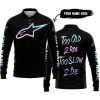 TOO OLD TO RIDE TOO SLOW TO DIE - CUSTOM NAME - ALPINESTARS - BLACK - LONG SLEEVE POLO SHIRT