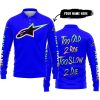 TOO OLD TO RIDE TOO SLOW TO DIE - CUSTOM NAME - ALPINESTARS - BLUE - LONG SLEEVE POLO SHIRT