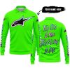 TOO OLD TO RIDE TOO SLOW TO DIE - CUSTOM NAME - ALPINESTARS - GREEN - LONG SLEEVE POLO SHIRT