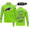 TOO OLD TO RIDE TOO SLOW TO DIE - CUSTOM NAME - ALPINESTARS - GREEN 1 - LONG SLEEVE POLO SHIRT