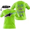 TOO OLD TO RIDE TOO SLOW TO DIE - CUSTOM NAME - ALPINESTARS - GREEN 1 - T-SHIRT