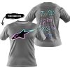 TOO OLD TO RIDE TOO SLOW TO DIE - CUSTOM NAME - ALPINESTARS - GREY - T-SHIRT