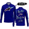 TOO OLD TO RIDE TOO SLOW TO DIE - CUSTOM NAME - ALPINESTARS - NAVY - LONG SLEEVE POLO SHIRT