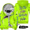 TOO OLD TO RIDE TOO SLOW TO DIE - CUSTOM NAME - ALPINESTARS - NEON - FLEECE ZIP HOODIE