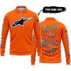 TOO OLD TO RIDE TOO SLOW TO DIE - CUSTOM NAME - ALPINESTARS - ORANGE - LONG SLEEVE POLO SHIRT