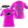 TOO OLD TO RIDE TOO SLOW TO DIE - CUSTOM NAME - ALPINESTARS - PINK  - T-SHIRT