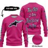 TOO OLD TO RIDE TOO SLOW TO DIE - CUSTOM NAME - ALPINESTARS - PINK 1 - SWEATER UGLY