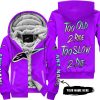 TOO OLD TO RIDE TOO SLOW TO DIE - CUSTOM NAME - ALPINESTARS - PURPLE - FLEECE ZIP HOODIE