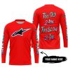 TOO OLD TO RIDE TOO SLOW TO DIE - CUSTOM NAME - ALPINESTARS - RED - JERSEY