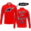 TOO OLD TO RIDE TOO SLOW TO DIE - CUSTOM NAME - ALPINESTARS - RED - LONG SLEEVE POLO SHIRT