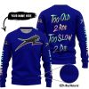 TOO OLD TO RIDE TOO SLOW TO DIE - CUSTOM NAME - ARCTIC CAT - NAVY - SWEATER UGLY