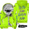 TOO OLD TO RIDE TOO SLOW TO DIE - CUSTOM NAME - ARCTIC CAT - NEON - FLEECE ZIP HOODIE