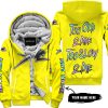 TOO OLD TO RIDE TOO SLOW TO DIE - CUSTOM NAME - ARCTIC CAT - YELLOW - FLEECE ZIP HOODIE