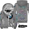 TOO OLD TO RIDE TOO SLOW TO DIE - CUSTOM NAME - BMW - GREY - FLEECE ZIP HOODIE