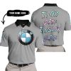 TOO OLD TO RIDE TOO SLOW TO DIE - CUSTOM NAME - BMW - GREY - POLO SHIRT