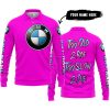 TOO OLD TO RIDE TOO SLOW TO DIE - CUSTOM NAME - BMW - PINK - LONG SLEEVE POLO SHIRT