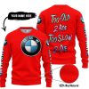TOO OLD TO RIDE TOO SLOW TO DIE - CUSTOM NAME - BMW - RED - SWEATER UGLY